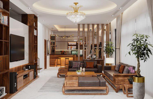 Nội thất phòng khách nhựa đài loan 