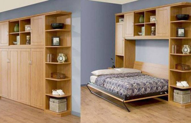 Mẫu nội thất thông minh 3 trong 1, kết hợp tủ, giường, bàn học