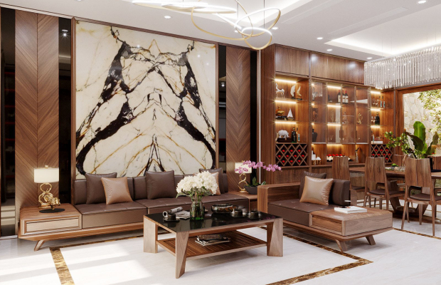 Nội Thất Phòng Khách Full Gỗ