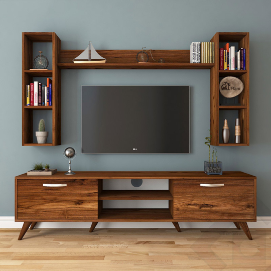 Mẫu kệ trang trí phòng khách nhỏ hiện đại