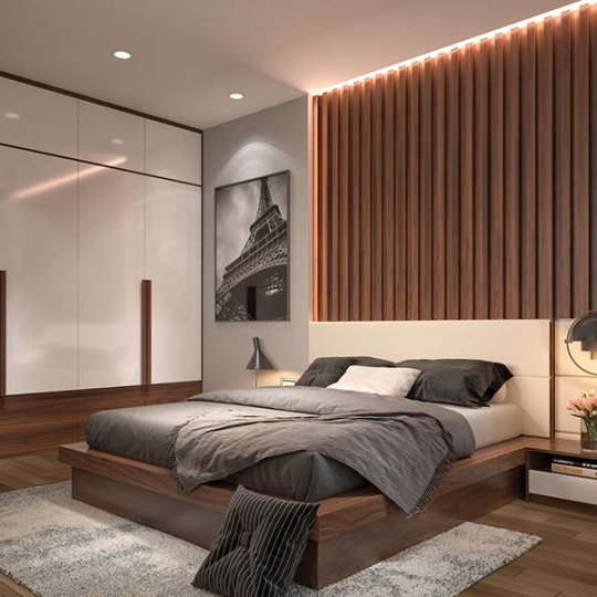 nội thất phòng ngủ tối giản