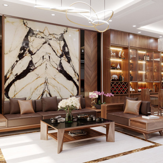 Nội Thất Phòng Khách Full Gỗ